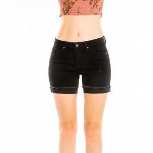 7 PACK!!! KanCan Black Cuffed Distressed Jean Shorts